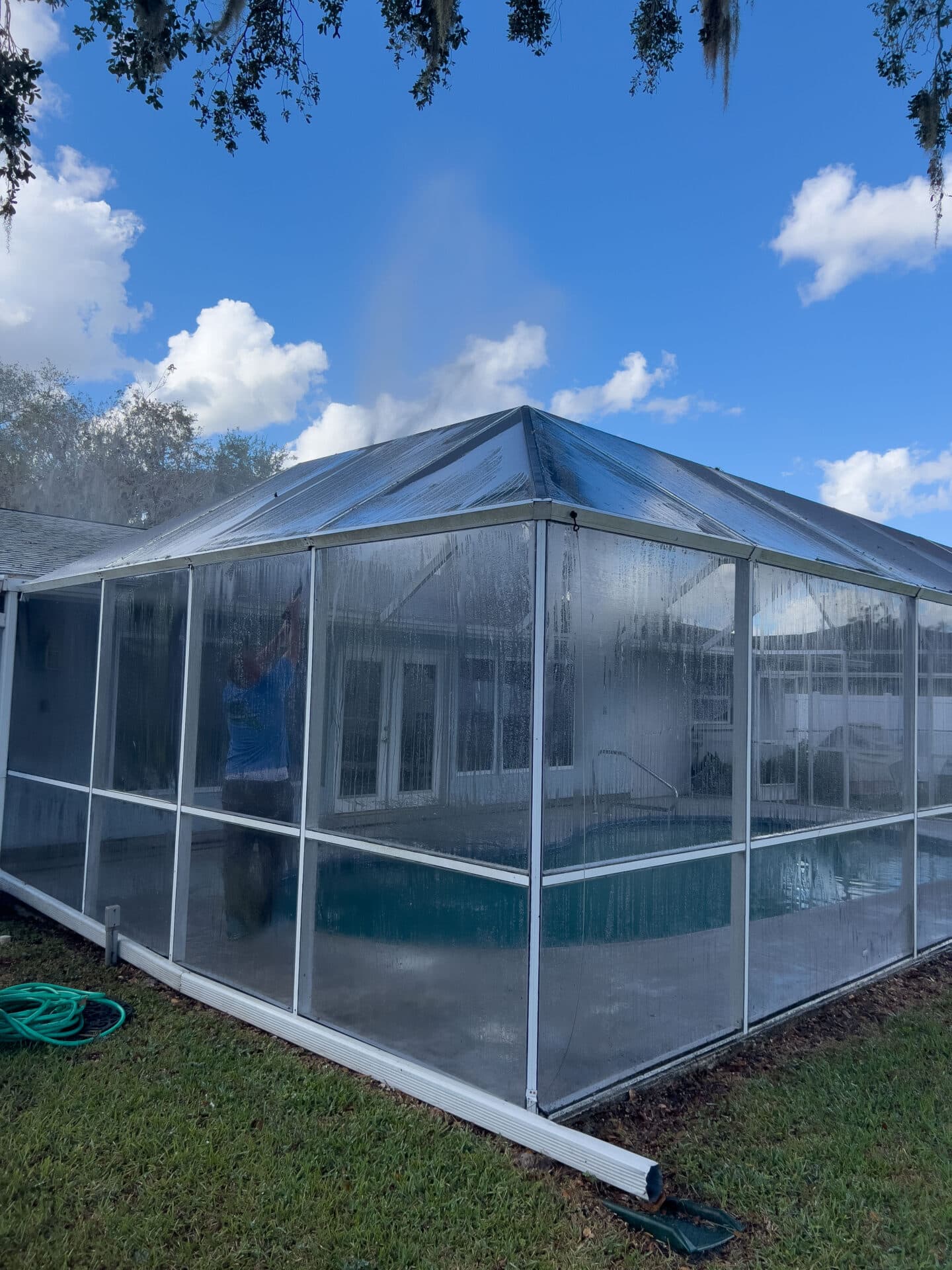 rescreening in SW Florida East Leewyn Before Pool Screen and Patio Clean (1)