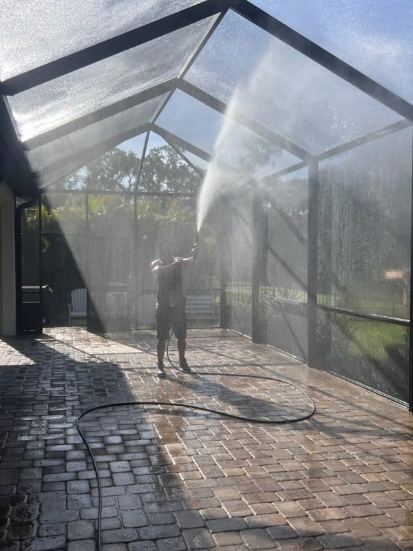 Pool Cage Cleaning 2